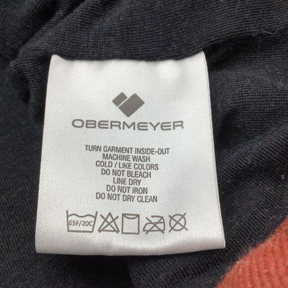 Obermeyer Mens Long Sleeve Full Zip Wool Blend Hoodie Jacket Orange Size XL - Picture 11 of 13